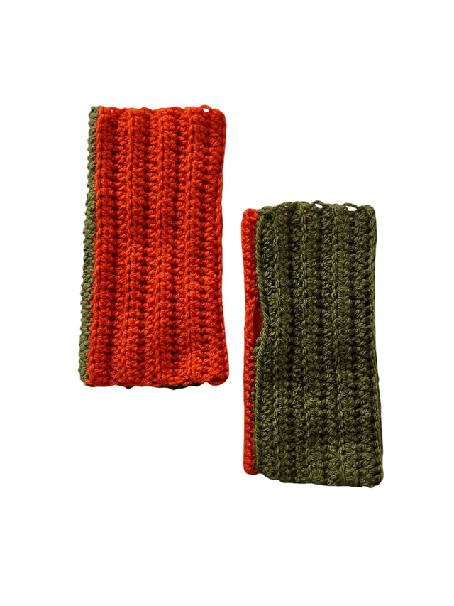 Mitaines orange vert