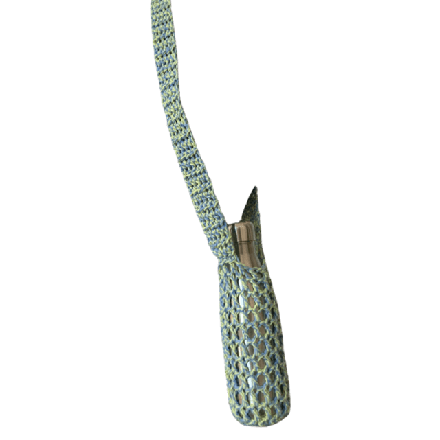 Porte gourde bleu et vert 