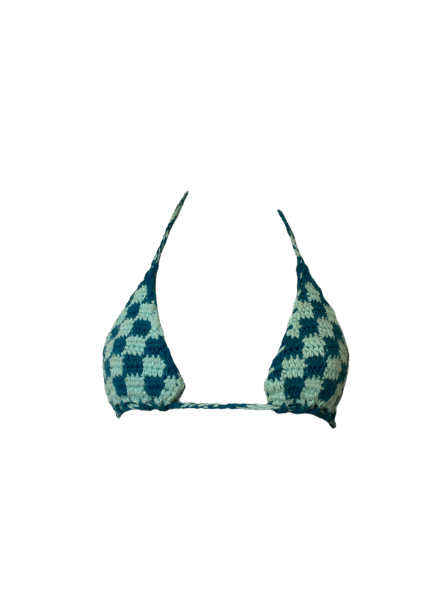 Bikini damier bleu 