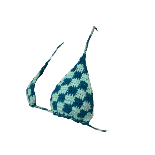 Bikini damier bleu 