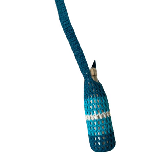 Porte gourde double bleu 