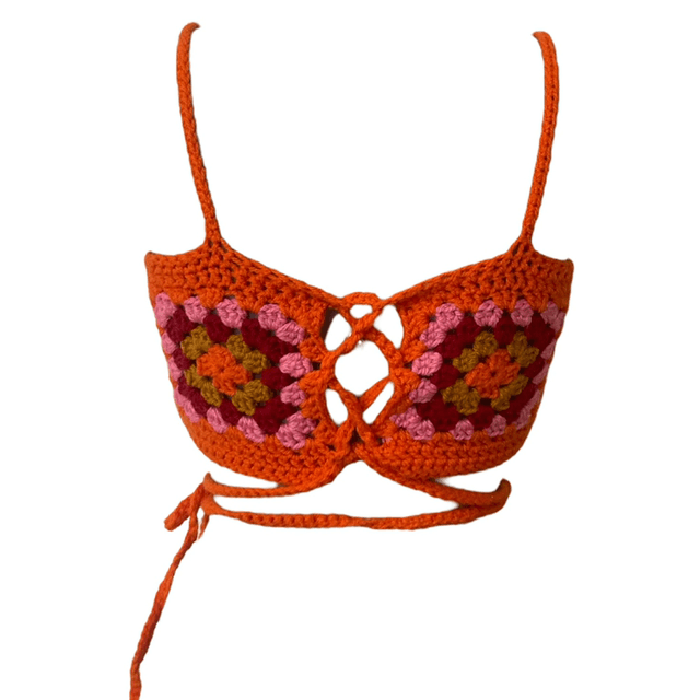 Top granny square orange 