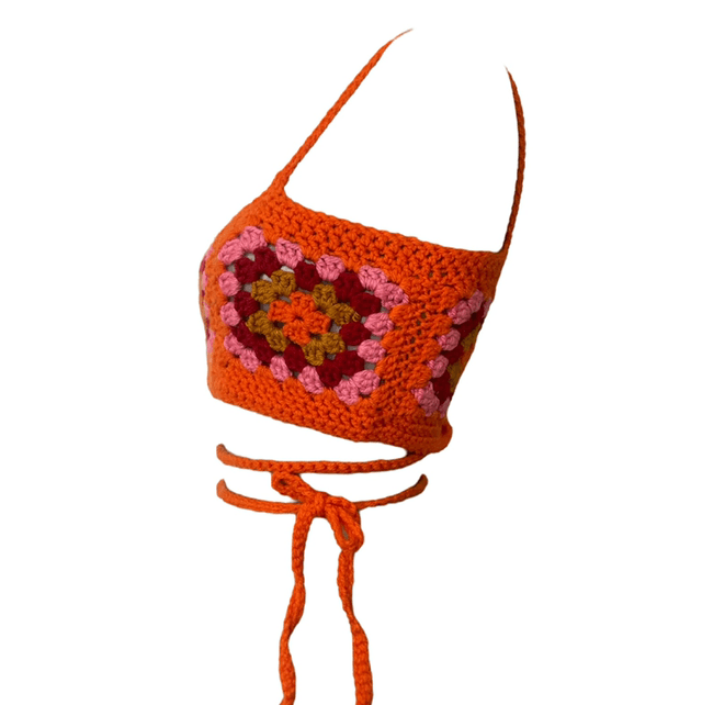 Top granny square orange 
