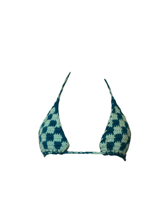 Bikini damier bleu 