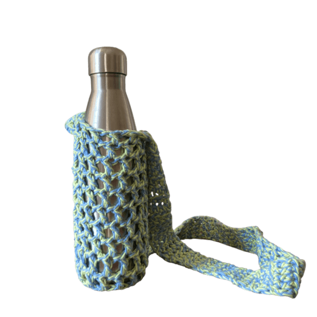 Porte gourde bleu et vert 