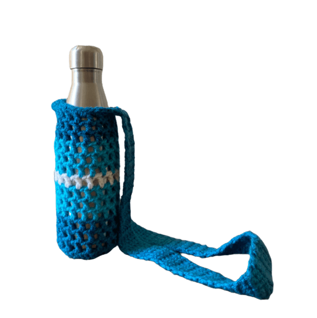Porte gourde double bleu 